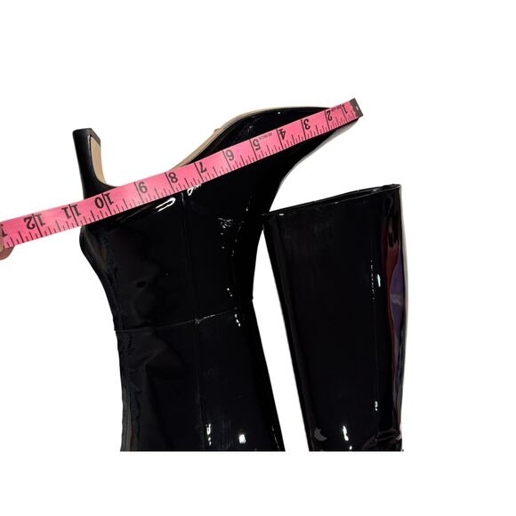 Aeyde Black Patent leather Tove Knee High Boot size 41  /US 10 - Picture 13 of 16